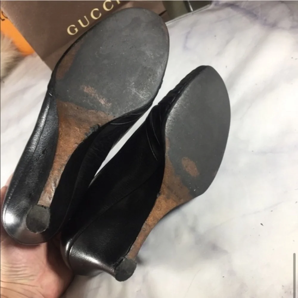 JOHNNY MOKE Black London Wedges Size 36